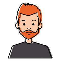 young man avatar character vector illustration design