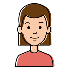 beautiful woman avatar character vector illustration design