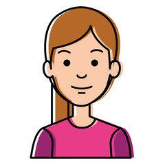 beautiful woman avatar character vector illustration design