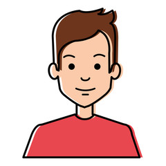young man avatar character vector illustration design