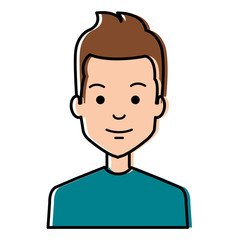 young man avatar character vector illustration design