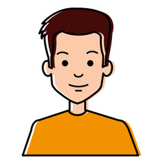 young man avatar character vector illustration design