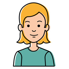 beautiful woman avatar character vector illustration design