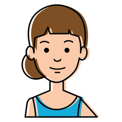 beautiful woman avatar character vector illustration design