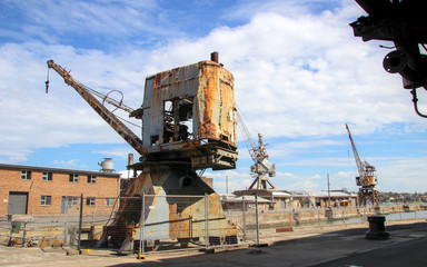 Rusty old crane