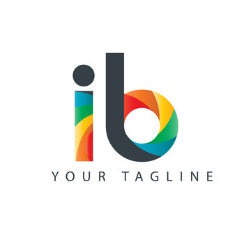 Initial Letter IB Design Logo