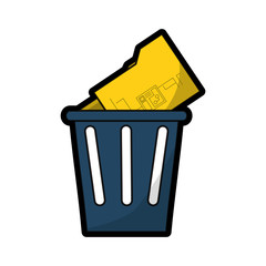 trash and folder icon