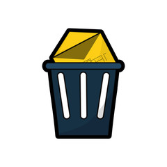 trash and envelope icon
