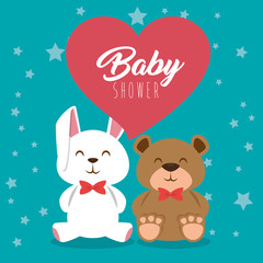baby shower invitation card vector illustration graphic design