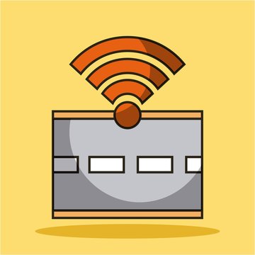 gps navigation road street wifi sensor signal icon vector illustration