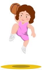 バスケットボール　ダンクシュート　女子