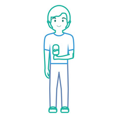 man with ice cream vector illustration