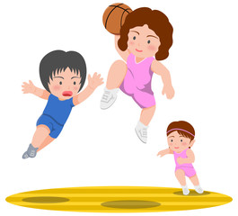 バスケットボール　ダンクシュート　女子