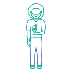 man with ice cream  vector illustration