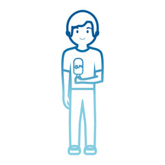 man with ice cream  vector illustration