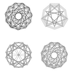 Holiday patterns of stars of snowflakes and flowers for gifts