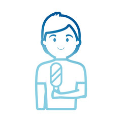 man with ice cream  vector illustration