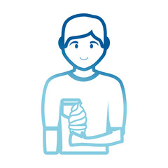 man with ice cream cone  vector illustration