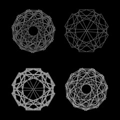 Holiday patterns of stars of snowflakes and flowers for gifts