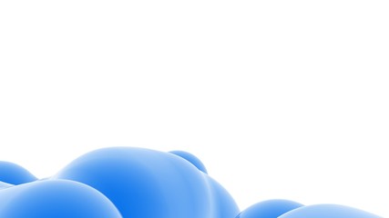 3D Illustration Abstract Blob Background on White