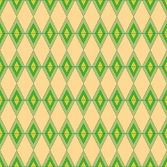 Rhombus green seamless pattern