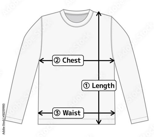 Long Sleeve T Shirt Size Chart