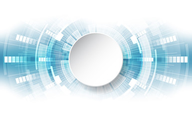 Abstract vector blue technology concept. background illustration