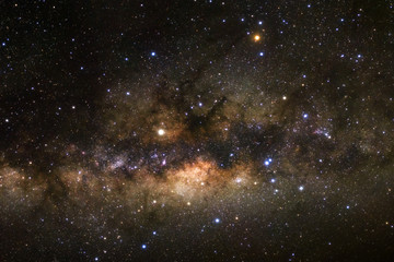 Close up of Milky way galaxy with stars and space dust in the universe