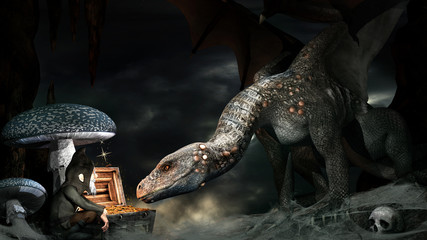 Dragon and gnome