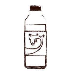 milk bottle icon in brown blurred silhouette vector illustration