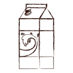 milk carton icon in brown blurred silhouette vector illustration