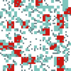 Knitted Christmas Abstract Square Pattern