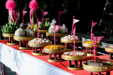 The Khan Makk Procession. Thai Traditional Ceremony. engagement