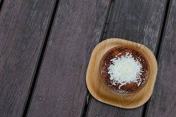 Chocolate Bavarian.(selective focus)