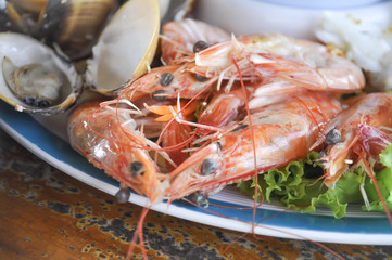 steamed shrimp