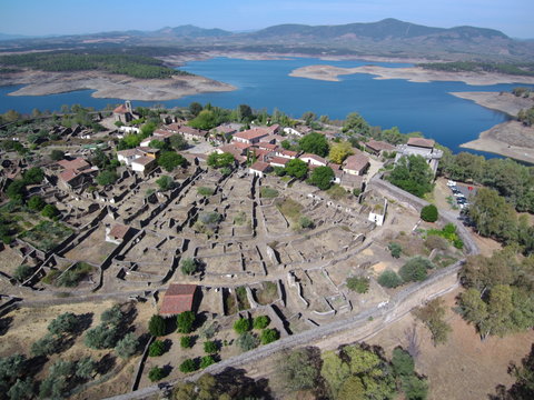 Granadilla ( Caceres, Extremadura) desde el aire. Fotografia aerea con drone