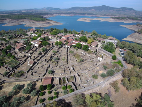 Granadilla ( Caceres, Extremadura) desde el aire. Fotografia aerea con drone