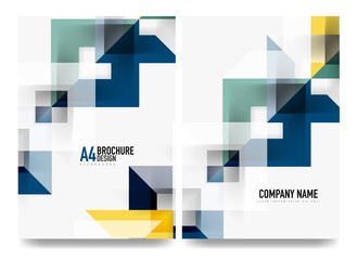 Business brochure cover layout, flyer a4 template