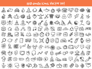 vector doodle icons set © sabdesign85