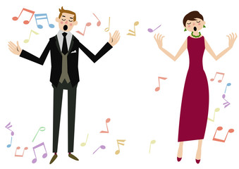 オペラ。音楽のクリップアート。声楽。芸能。