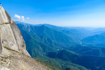 View from the Moro Rock - Hiking in Sequoia National Park, California, USA