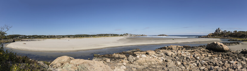 beautiful beach near Gloucester under blue sky