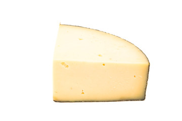 piece of dutch cheese isolated