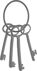 Bunch of keys - Vector