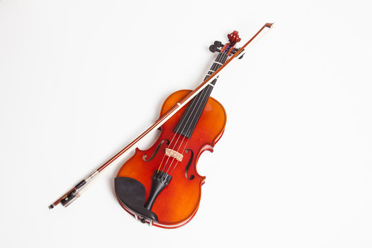 Violin in a white background 