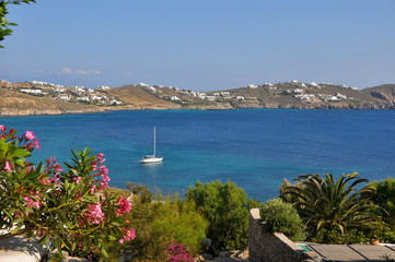 Bucht auf griechischer Insel Mykonos