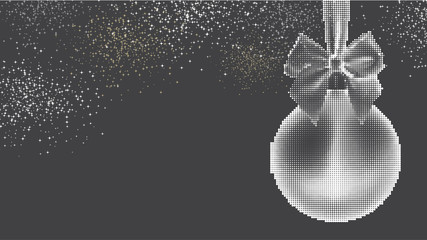Background with abstract Christmas ball.