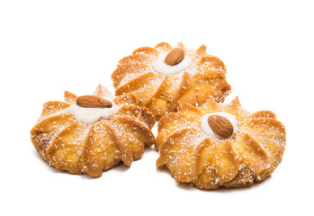 cookies with almonds isolated