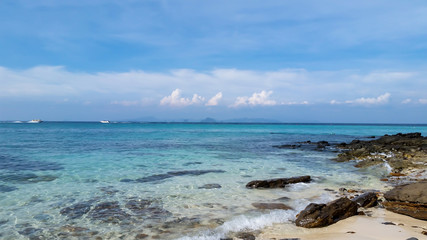 Fototapeta na wymiar Phi Phi Island Phuket Thailand Beach Sunny Day Blue Ocean