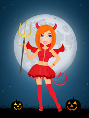 Devil girl of Halloween